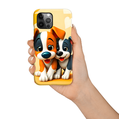 Puppies 1, Slim Phone Case, Full Wrap Technology, Crafted From Premium Polycarbonate, Unique Image...