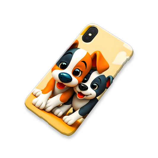 Puppies 1, Slim Phone Case, Full Wrap Technology, Crafted From Premium Polycarbonate, Unique Image...