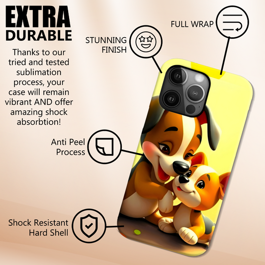 Puppies 3, Slim Phone Case, Full Wrap Technology, Crafted From Premium Polycarbonate, Unique Image...