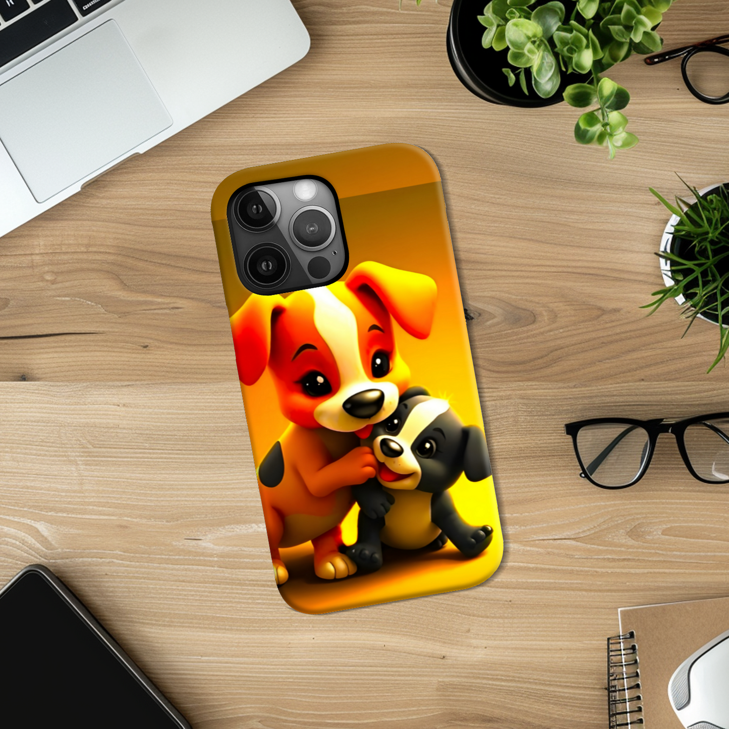 Puppies 4, Slim Phone Case, Full Wrap Technology, Crafted From Premium Polycarbonate, Unique Image...