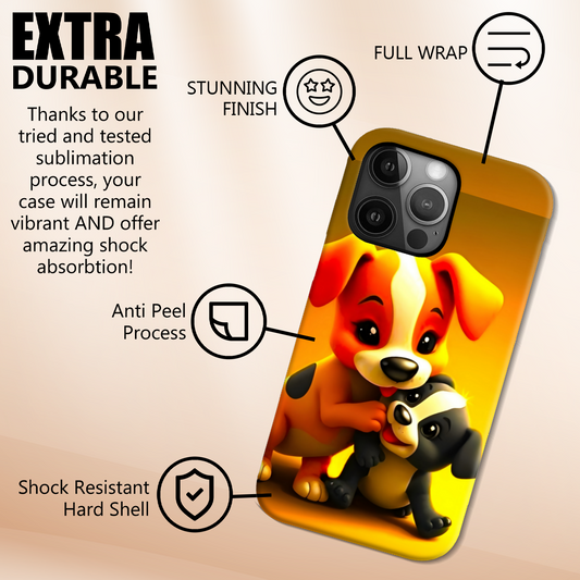Puppies 4, Slim Phone Case, Full Wrap Technology, Crafted From Premium Polycarbonate, Unique Image...