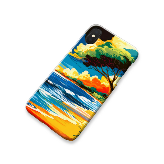 Tropical Beach 1, Slim Phone Case, Full Wrap Technology, Crafted From Premium Polycarbonate, Unique Image...