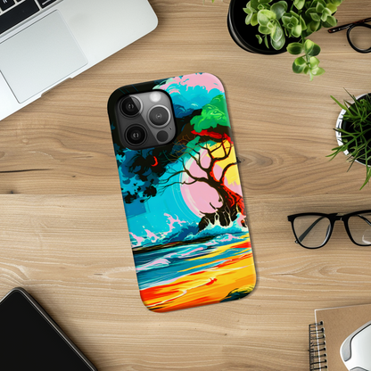 Tropical Beach 2, Slim Phone Case, Full Wrap Technology, Crafted From Premium Polycarbonate, Unique Image...