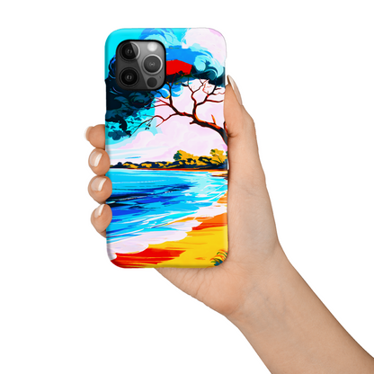 Tropical Beach 3, Slim Phone Case, Full Wrap Technology, Crafted From Premium Polycarbonate, Unique Image...