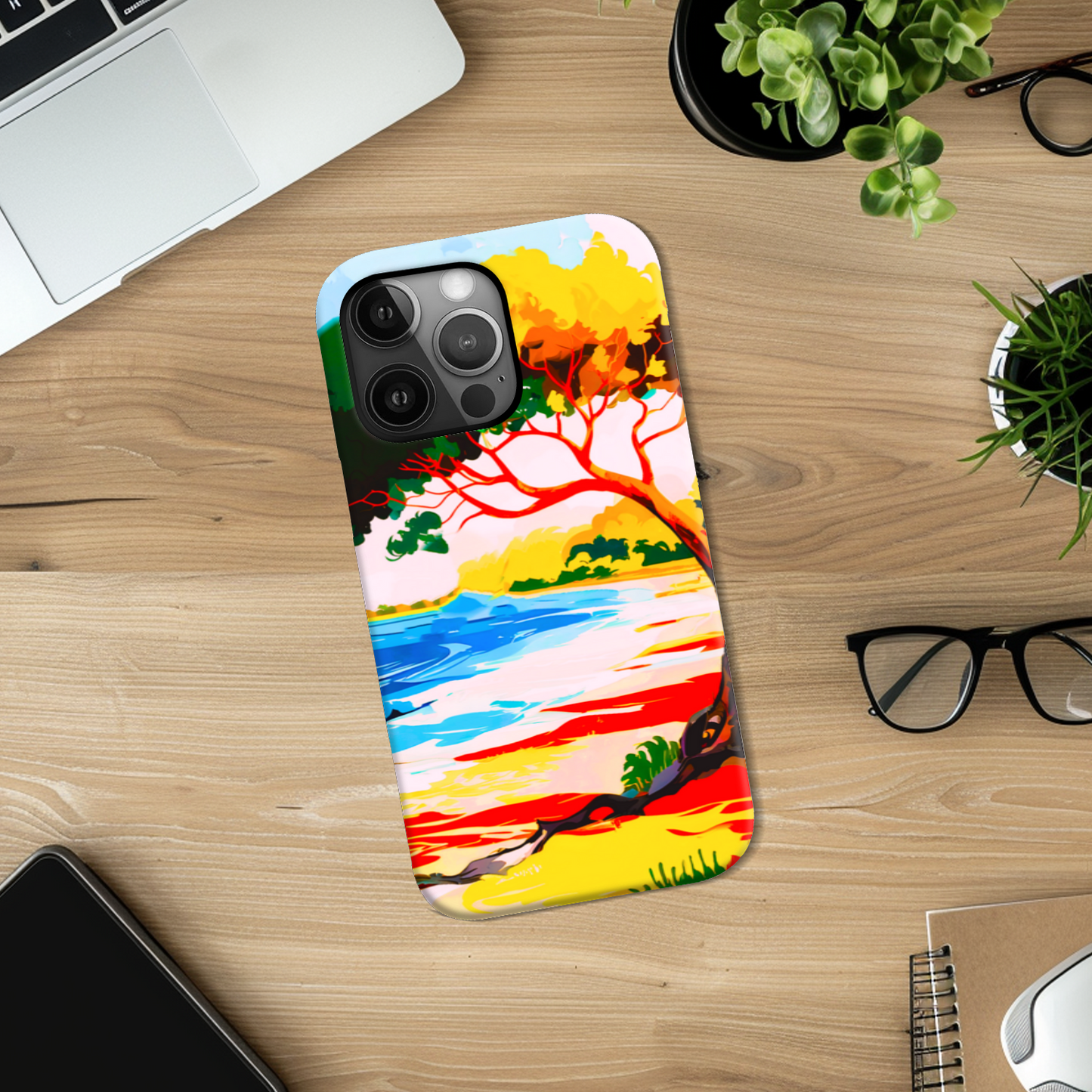 Tropical Beach 4, Slim Phone Case, Full Wrap Technology, Crafted From Premium Polycarbonate, Unique Image...