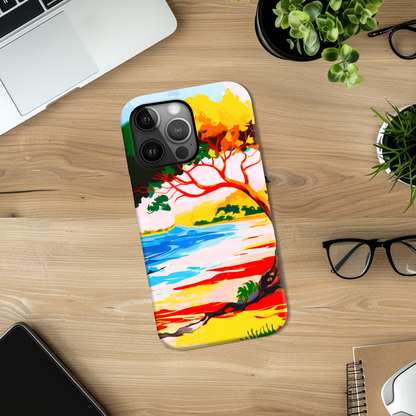 Tropical Beach 4, Slim Phone Case, Full Wrap Technology, Crafted From Premium Polycarbonate, Unique Image...