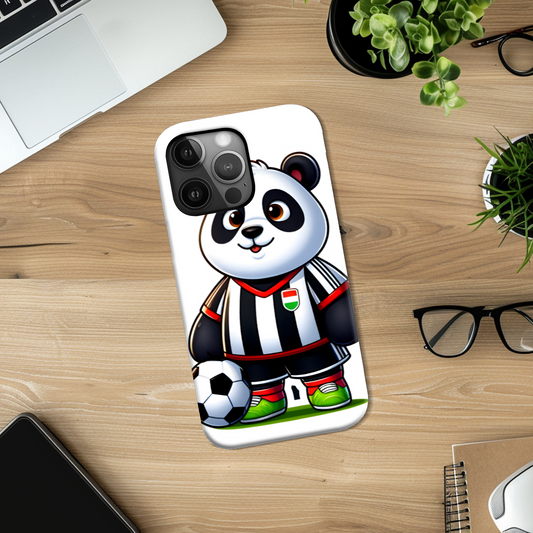 Footballing Panda 1, Slim Phone Case, Full Wrap Technology, Crafted From Premium Polycarbonate, Unique Image...