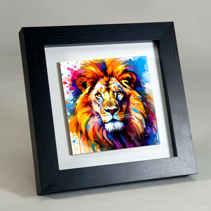Lion Portrait 1, Ceramic Art Print, Unique Image, Highly Detailed, Vibrant Colours, Depth Of Field, Great Gift Idea...