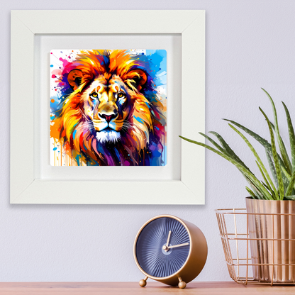 Lion Portrait 1, Ceramic Art Print, Unique Image, Highly Detailed, Vibrant Colours, Depth Of Field, Great Gift Idea...