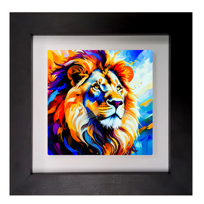 Lion Portrait 2, Ceramic art prints, ready-to-hang abstract prints, unique designs, detailed, a gift for a lifetime...