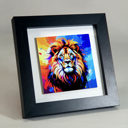 Lion Portrait 3, Ceramic Art Print, Unique Image, Highly Detailed, Vibrant Colours, Depth Of Field, Great Gift Idea...