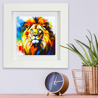 Lion Portrait 4, Ceramic Art Print, Unique Image, Highly Detailed, Vibrant Colours, Depth Of Field, Great Gift Idea...