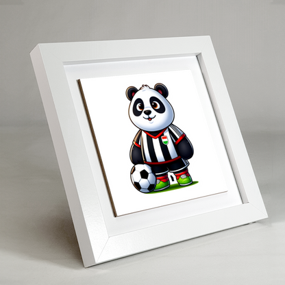 Panda Footballer 1, Ceramic Art print, Unique Image, Highly Detailed, Vibrant Colours, Depth Of Field, Great Gift Idea...