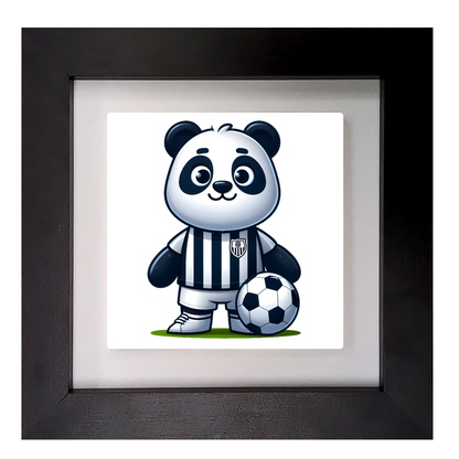 Panda Footballer 2, Ceramic Art Print, Unique Image, Highly Detailed, Vibrant Colours, Depth Of Field, Great Gift Idea...