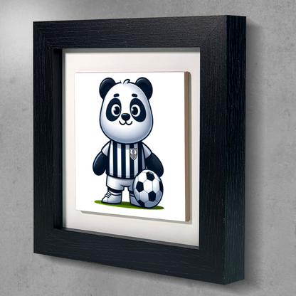 Panda Footballer 2, Ceramic Art Print, Unique Image, Highly Detailed, Vibrant Colours, Depth Of Field, Great Gift Idea...
