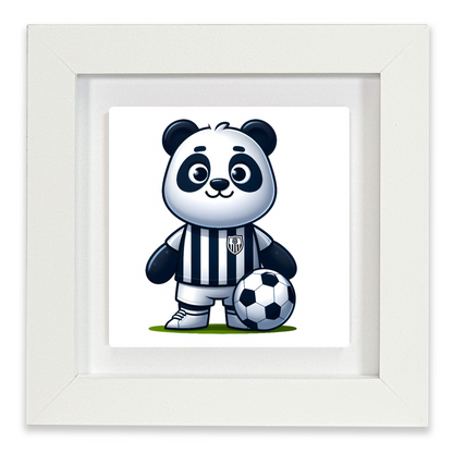 Panda Footballer 2, Ceramic Art Print, Unique Image, Highly Detailed, Vibrant Colours, Depth Of Field, Great Gift Idea...
