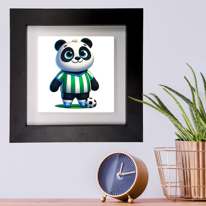 Panda Fotballer 5, Ceramic Art Print, Unique Images, Designs, Vibrant Colours, Depth Of Field, An Enduring Gift...