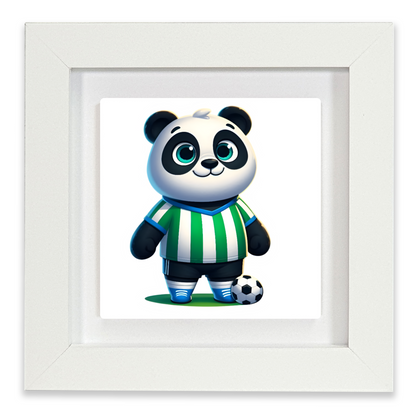 Panda Fotballer 5, Ceramic Art Print, Unique Images, Designs, Vibrant Colours, Depth Of Field, An Enduring Gift...