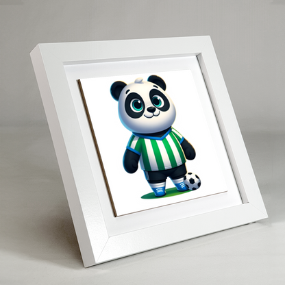Panda Fotballer 5, Ceramic Art Print, Unique Images, Designs, Vibrant Colours, Depth Of Field, An Enduring Gift...
