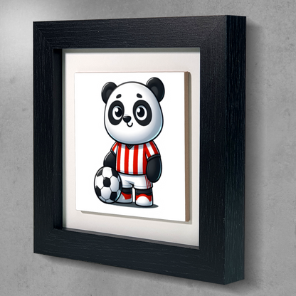 Panda Footballer 6, Ceramic Art Print, Unique Images, Highly Detailed Designs, Vibrant Colours, Great Depth Of Field...