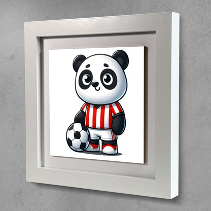 Panda Footballer 6, Ceramic Art Print, Unique Images, Highly Detailed Designs, Vibrant Colours, Great Depth Of Field...