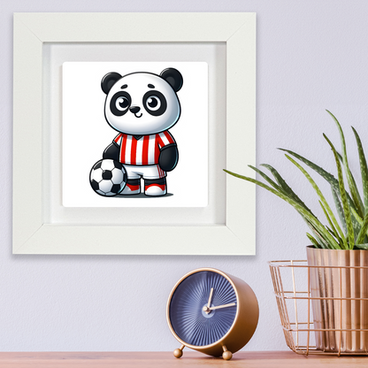 Panda Footballer 6, Ceramic Art Print, Unique Images, Highly Detailed Designs, Vibrant Colours, Great Depth Of Field...