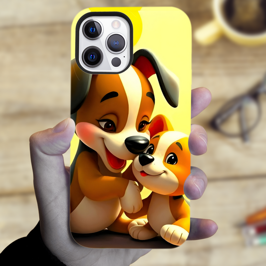 Dogs 3, Tough Phone Case, Full Wrap Technology, Crafted From Premium Polycarbonate, Unique Image...