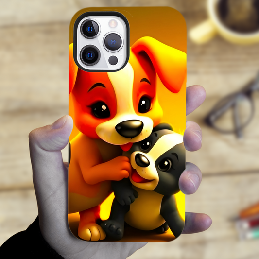 Dogs 4, Tough Phone Case, Full Wrap Technology, Crafted From Premium Polycarbonate, Unique Image...
