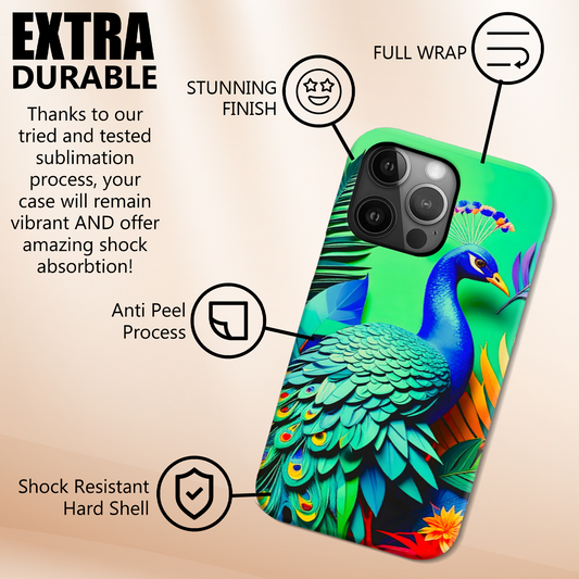 Peacock  M1, MagSafe iPhone Case, Full Wrap Technology, Crafted From Premium Polycarbonate...