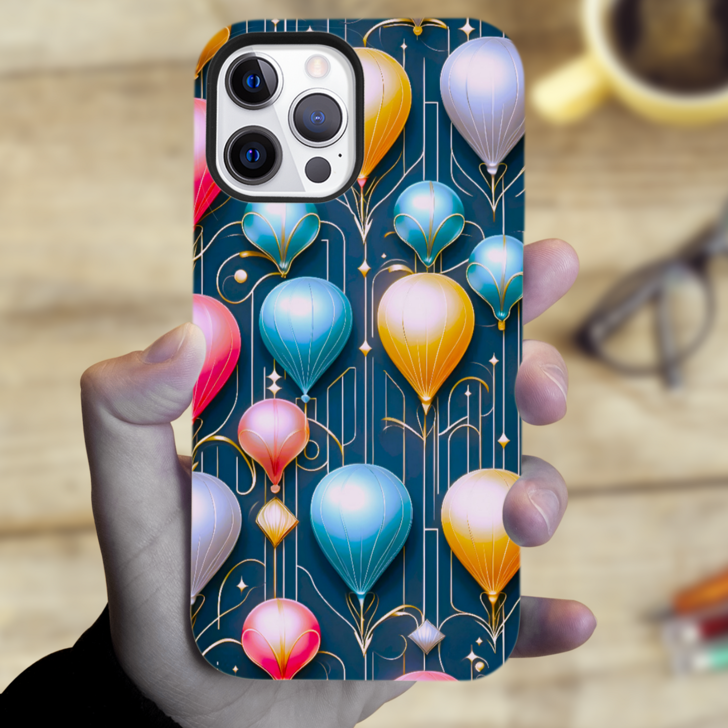 Balloons M2, Magsafe Tough Phone Case, Full Wrap Technology, Crafted From Premium Polycarbonate, Unique Image...