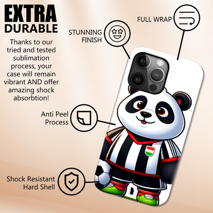 Footballing Panda 1, Magsafe Tough iPhone Case, Full Wrap Technology, Crafted From Premium Polycarbonate, Unique Image...
