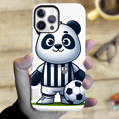 Footballing Panda 2, Magsafe Tough iPhone Case, Full Wrap Technology, Crafted From Premium Polycarbonate, Unique Image...