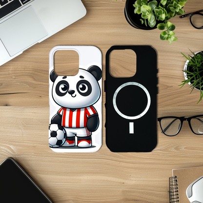 Footballing Panda 4, Magsafe Tough iPhone Case, Full Wrap Technology, Crafted From Premium Polycarbonate, Unique Image...