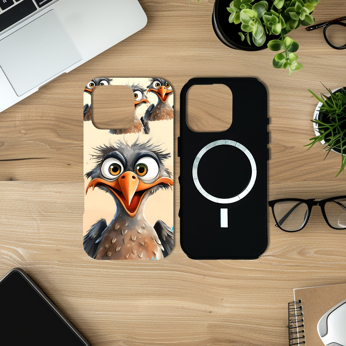 Funky Birds B2, Magsafe Tough iPhone Case, Full Wrap Technology, Crafted From Premium Polycarbonate, Unique Image...
