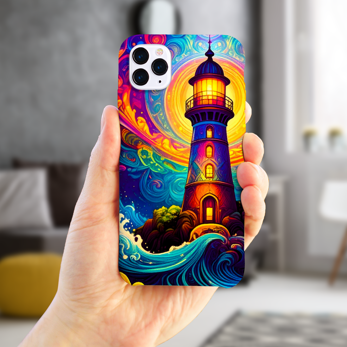 Fantasy Lighhouse 1, Slim HD Cases, Full Wrap Technology, Crafted From Premium Polycarbonate, Vivid Colours, Unique Image..