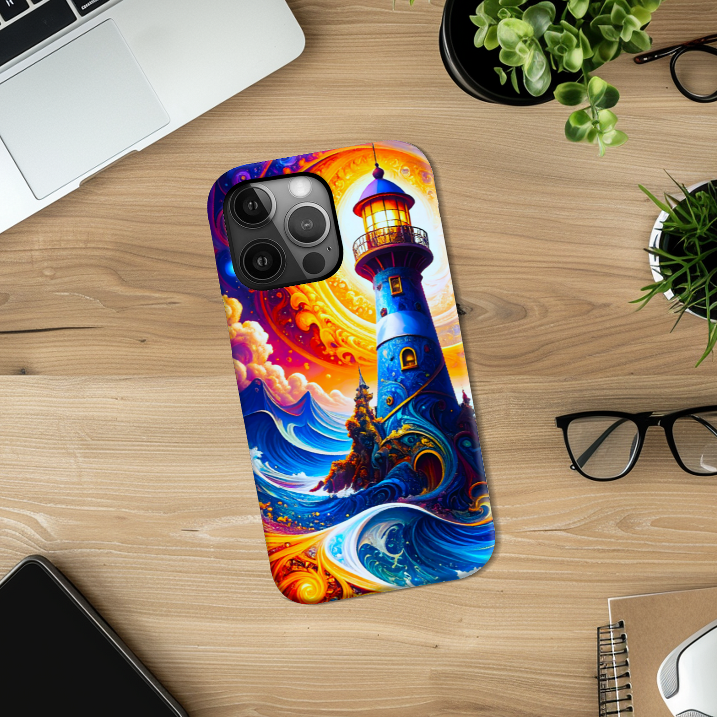 Fantasy Lighthouse 2, Slim HD Cases, Full Wrap Technology, Crafted From Premium Polycarbonate, Vivid Colours, Unique Image..
