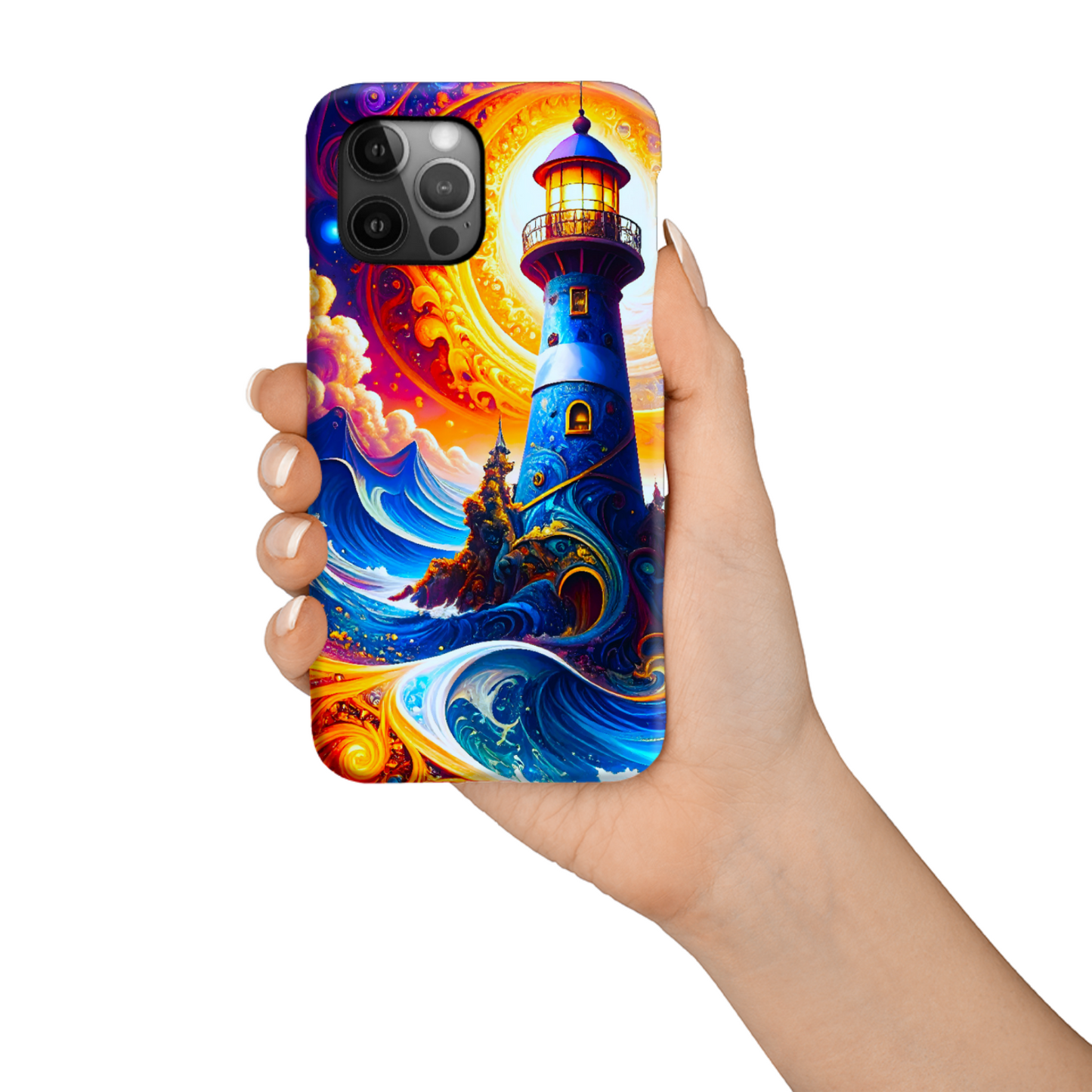 Fantasy Lighthouse 2, Slim HD Cases, Full Wrap Technology, Crafted From Premium Polycarbonate, Vivid Colours, Unique Image..