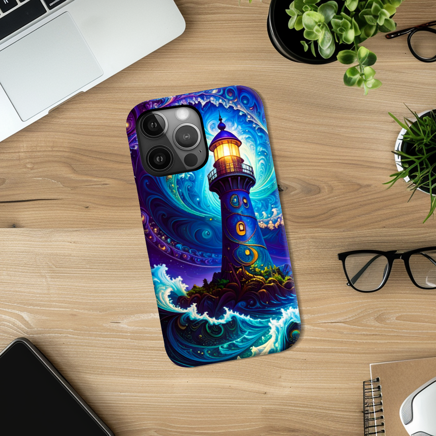 Fantasy Lighhouse 3, Slim HD Cases, Full Wrap Technology, Crafted From Premium Polycarbonate, Vivid Colours, Unique Image..