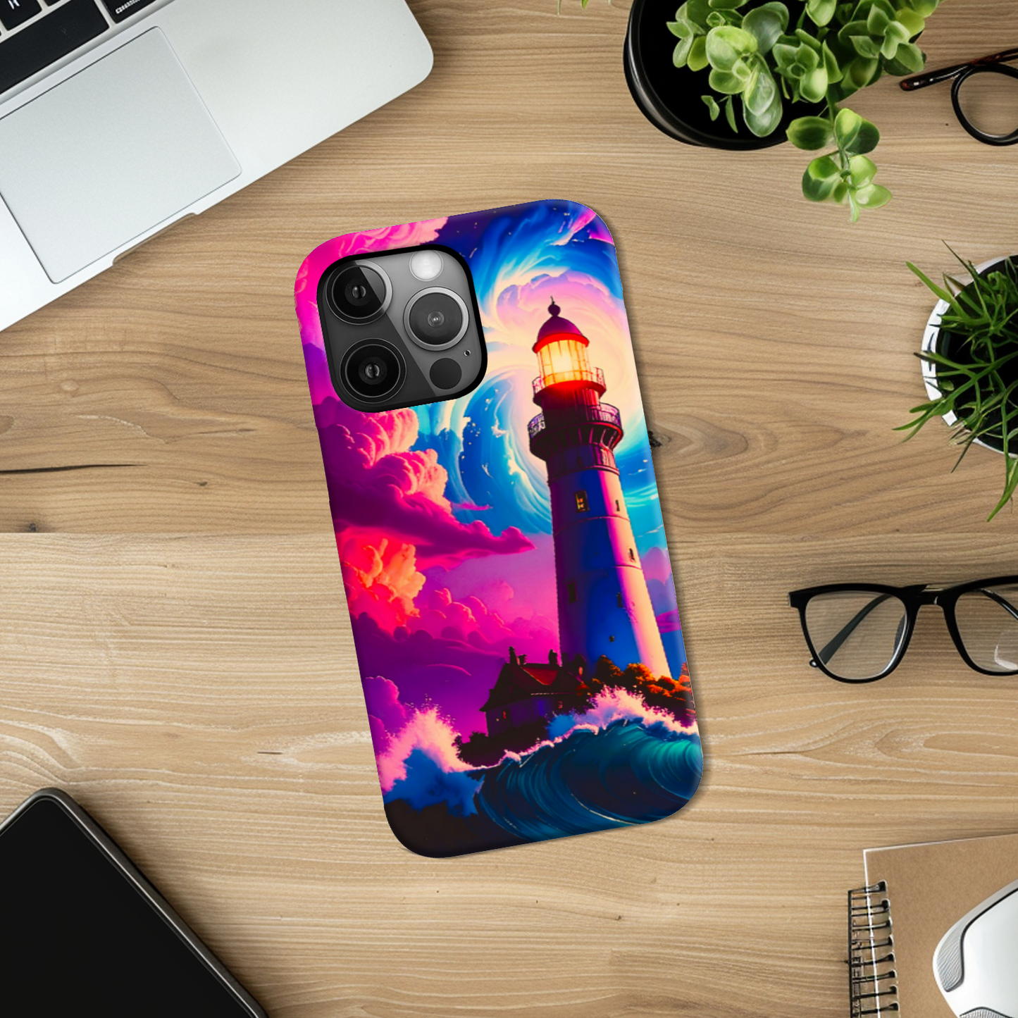 Fantasy Lighthouse 4, Slim HD Cases, Full Wrap Technology, Crafted From Premium Polycarbonate, Vivid Colours, Unique Image..