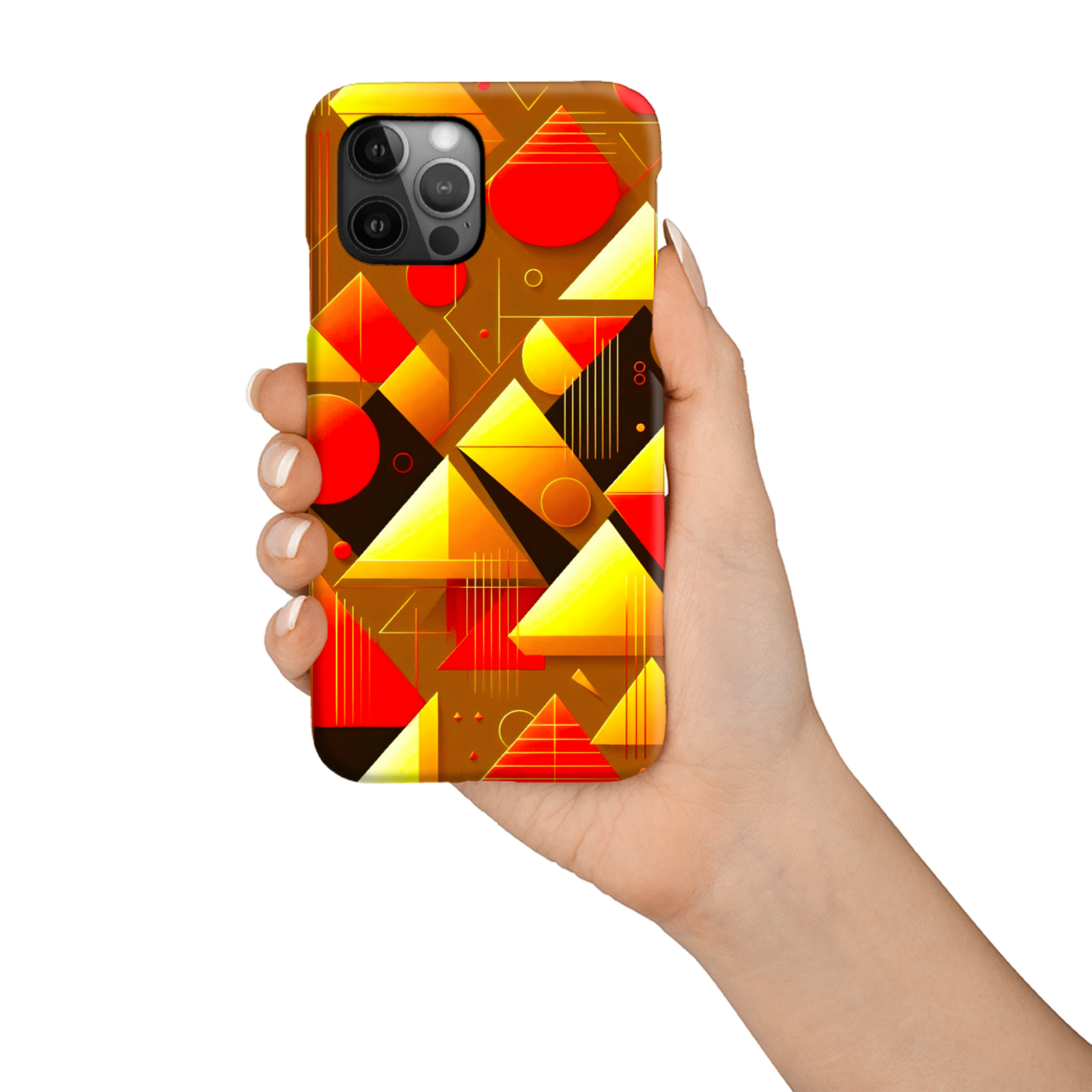 Abstract Pyramids 1, Slim HD Case, Full Wrap Technology, Crafted From Premium Polycarbonate, Unique Image...