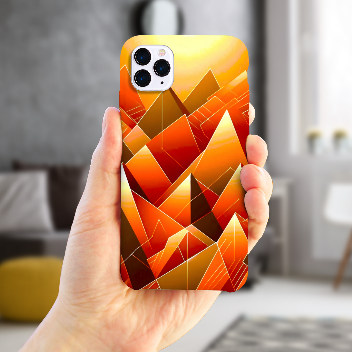 Abstract Pyramids 2, Slim HD Case, Full Wrap Technology, Crafted From Premium Polycarbonate, Unique Image...