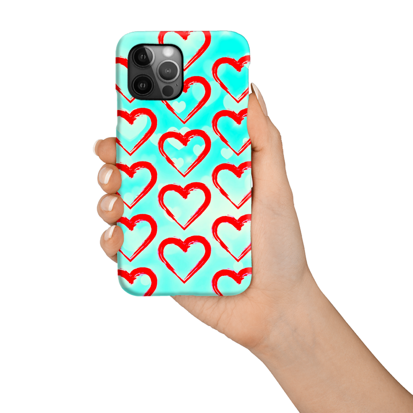Red Hearts, Slim HD Case, Full Wrap Technology, Crafted From Premium Polycarbonate, Unique Image...