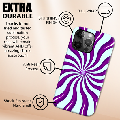 Purple Swirls, Slim HD Case, Full Wrap Technology, Crafted From Premium Polycarbonate, Unique Image...
