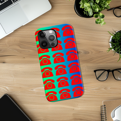 Red Rotary Phone, Slim HD Case, Full Wrap Technology, Crafted From Premium Polycarbonate, Unique Image...