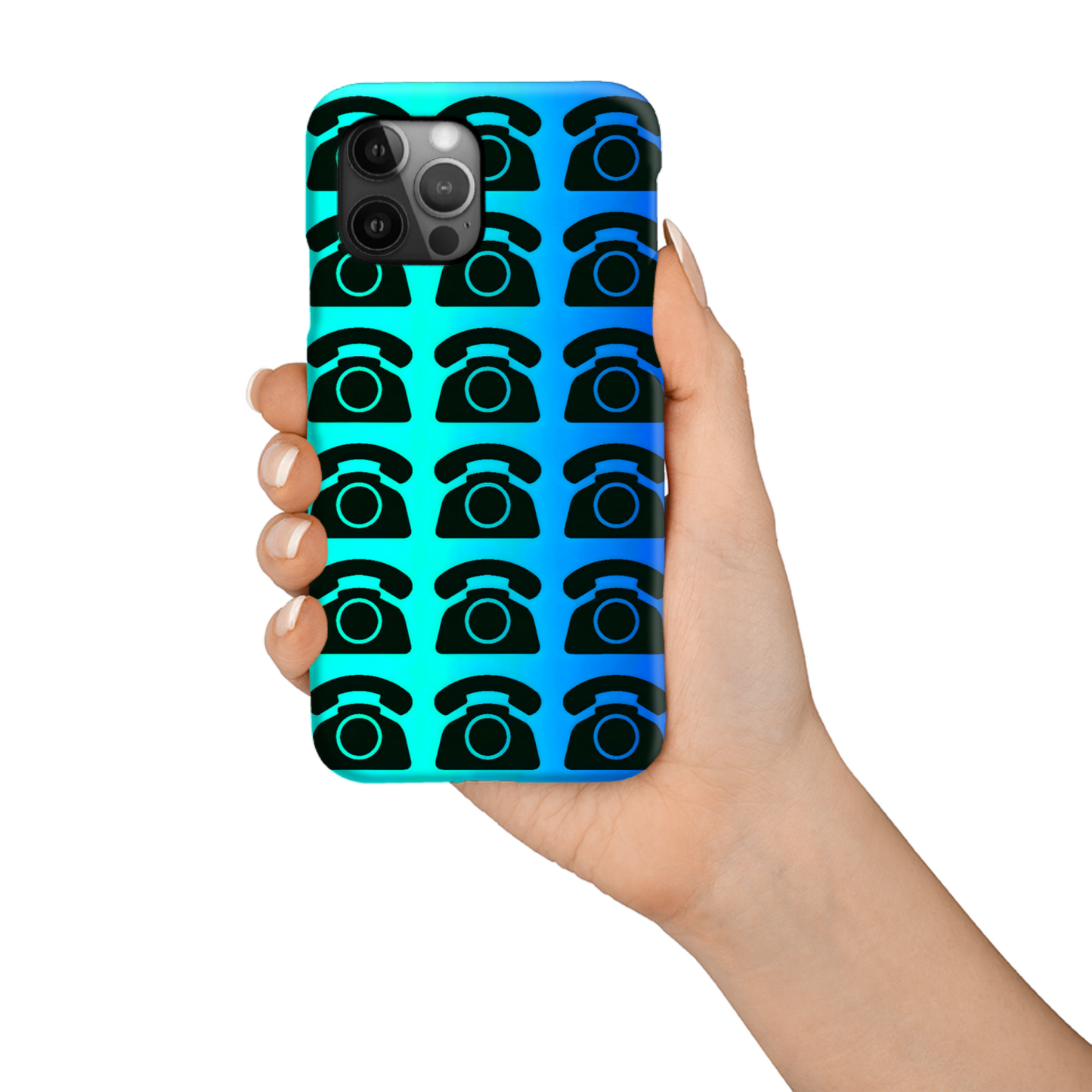 Black Rotary Phone, Slim HD Case, Full Wrap Technology, Crafted From Premium Polycarbonate, Unique Image...