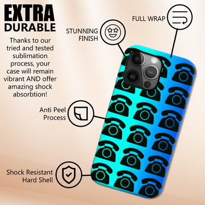 Black Rotary Phone, Slim HD Case, Full Wrap Technology, Crafted From Premium Polycarbonate, Unique Image...