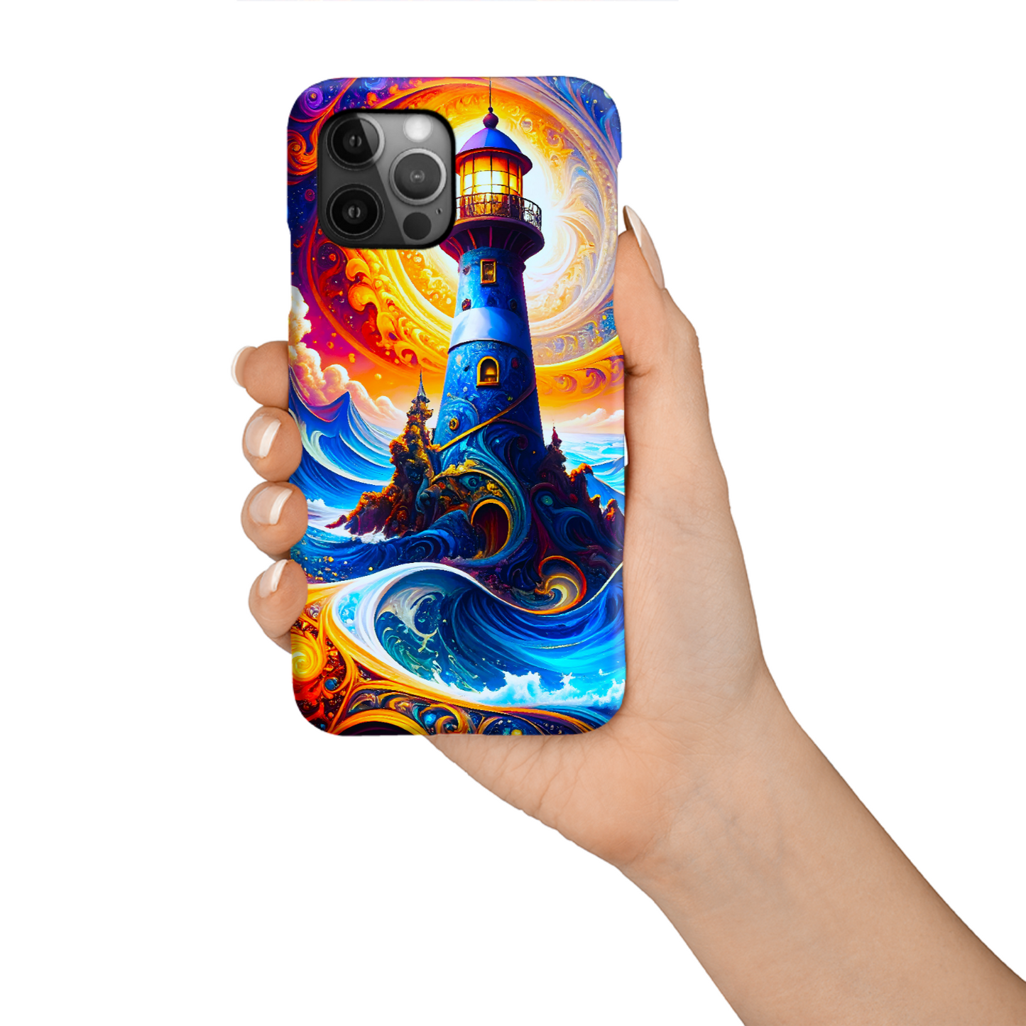Fantasy Lighthouse M2, Magsafe Tough Phone Case, Full Wrap Technology, Crafted From Premium Polycarbonate, Unique Image...