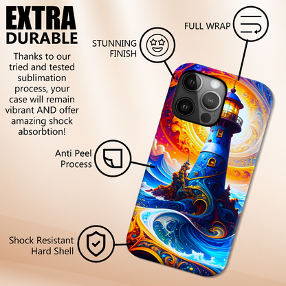 Fantasy Lighthouse M2, Magsafe Tough Phone Case, Full Wrap Technology, Crafted From Premium Polycarbonate, Unique Image...