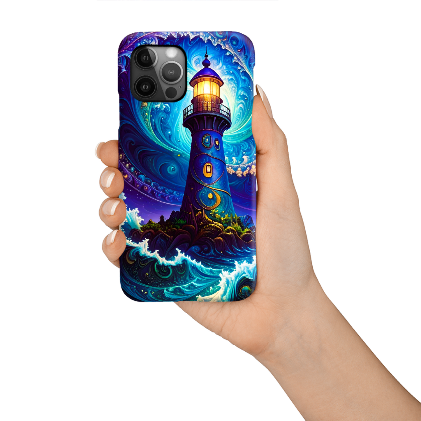 Fantasy Lighthouse M3, Magsafe Tough Phone Case, Full Wrap Technology, Crafted From Premium Polycarbonate, Unique Image...