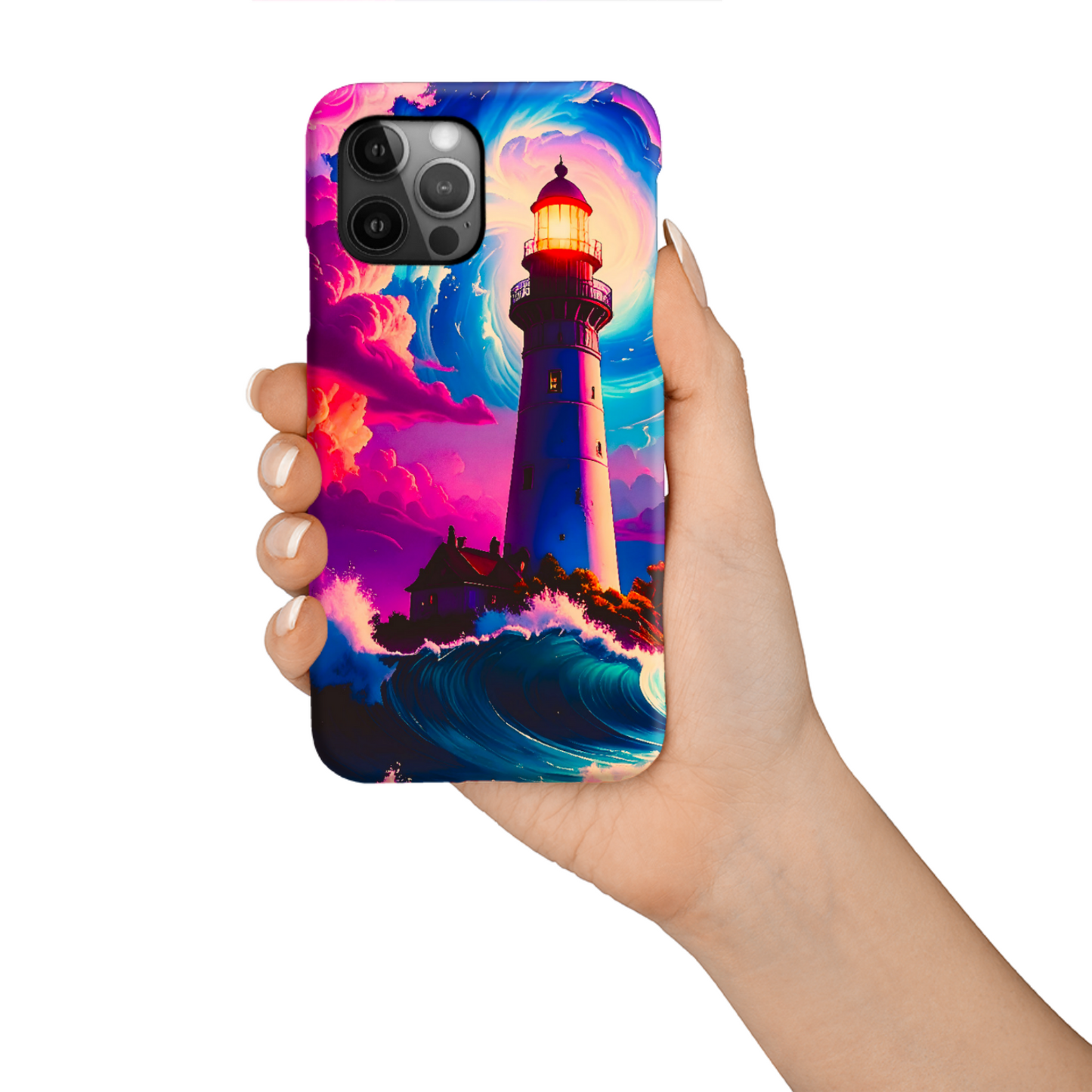 Fantasy Lighthouse M4, Magsafe Tough Phone Case, Full Wrap Technology, Crafted From Premium Polycarbonate, Unique Image...